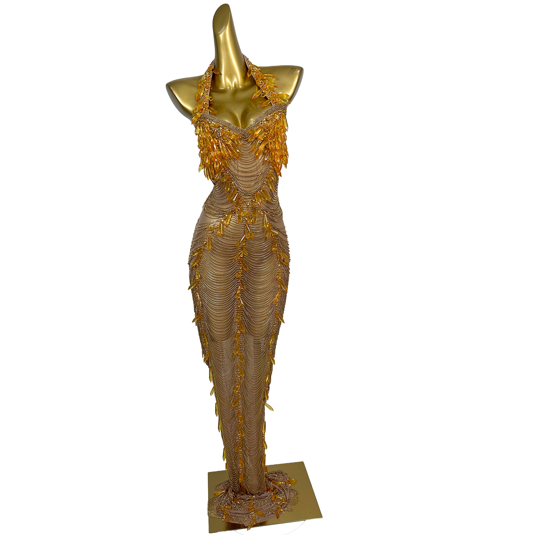 Embellish Knit - Ailisi Women Luxury Gold Crystal Tassel