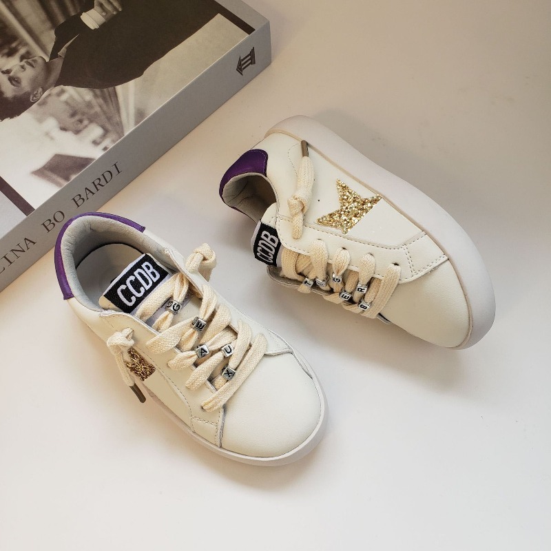 Sequin Fabric Panel - Four-Season Kids Low-Top Skate Shoes Children