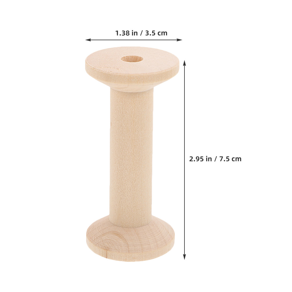 4Pcs Wooden Thread Spools Set  - Embroidery Craft review and price