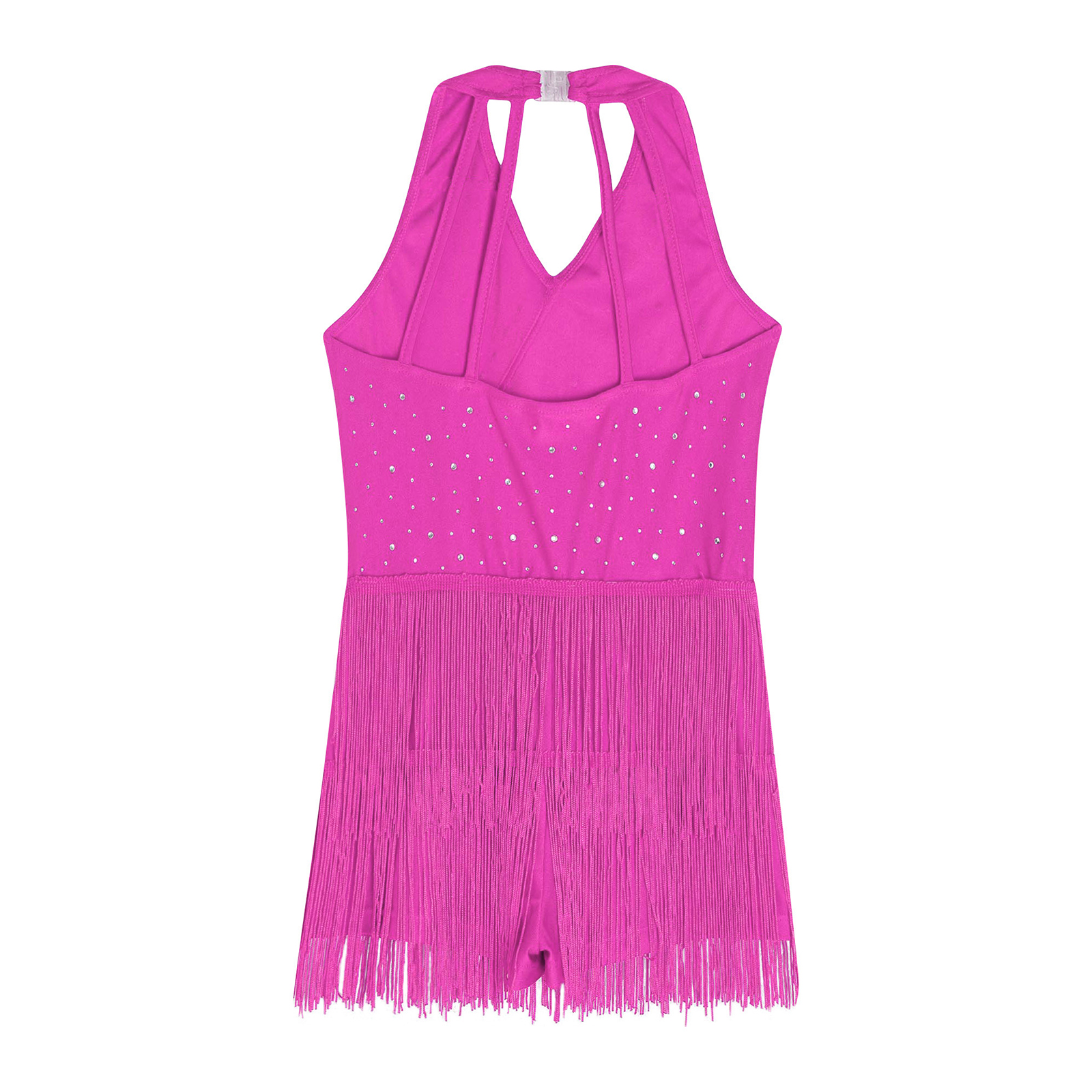 Kids Girls Latin Leotard Dress - Rhinestone Banding Trim review and price
