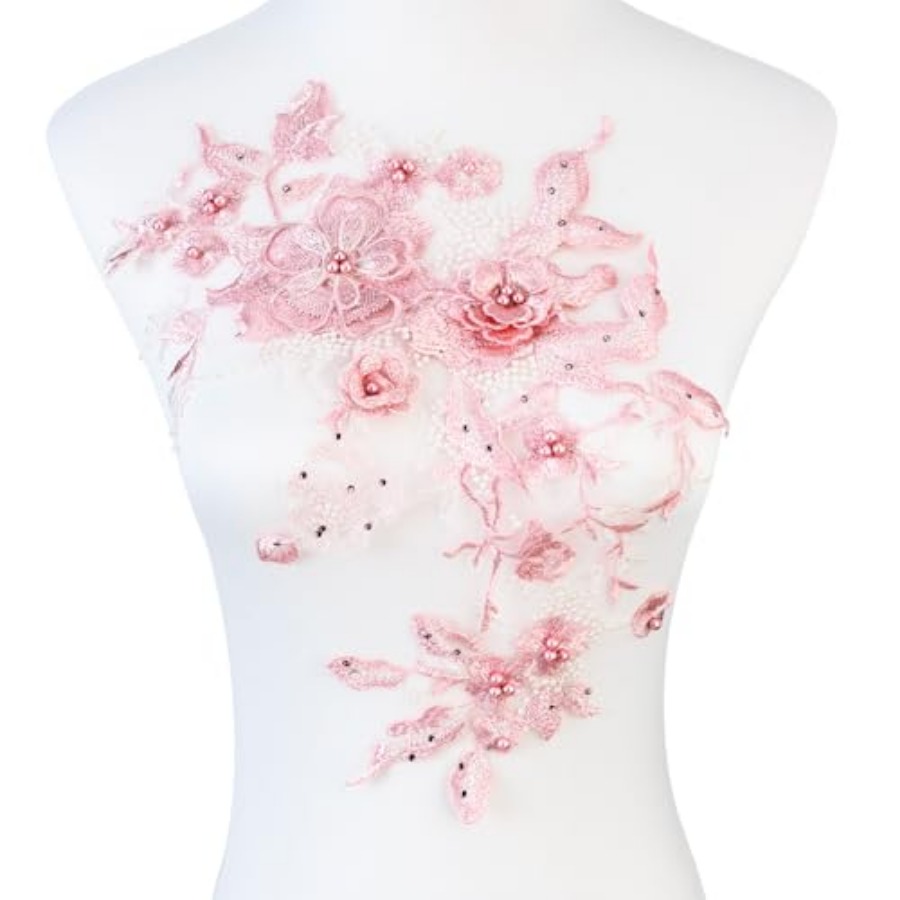 Colorful Flower Fabric Beaded  - Applique Patch Flower review and price