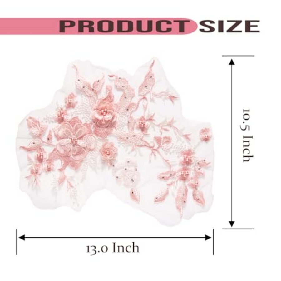 Colorful Flower Fabric Beaded  - Applique Patch Flower review and price