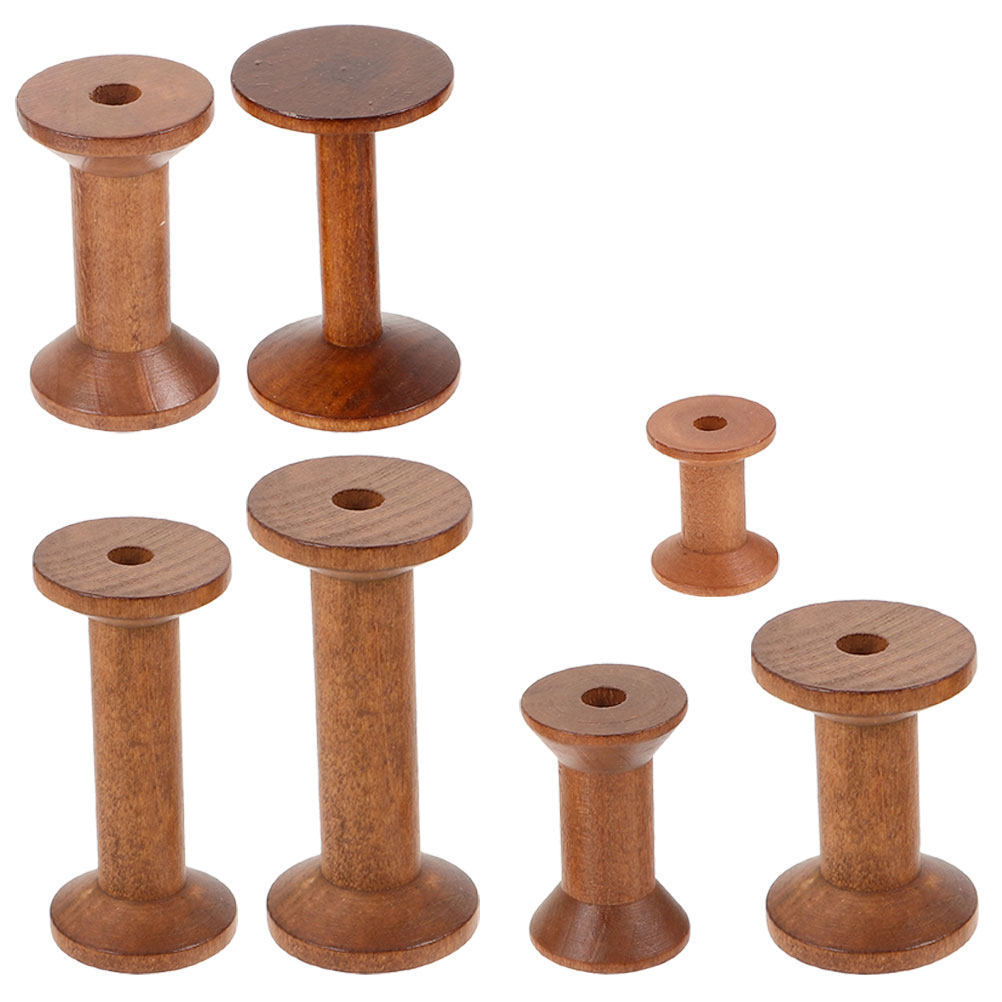 7Pcs Wooden Winding Spools Vin - Embroidery Craft review and price
