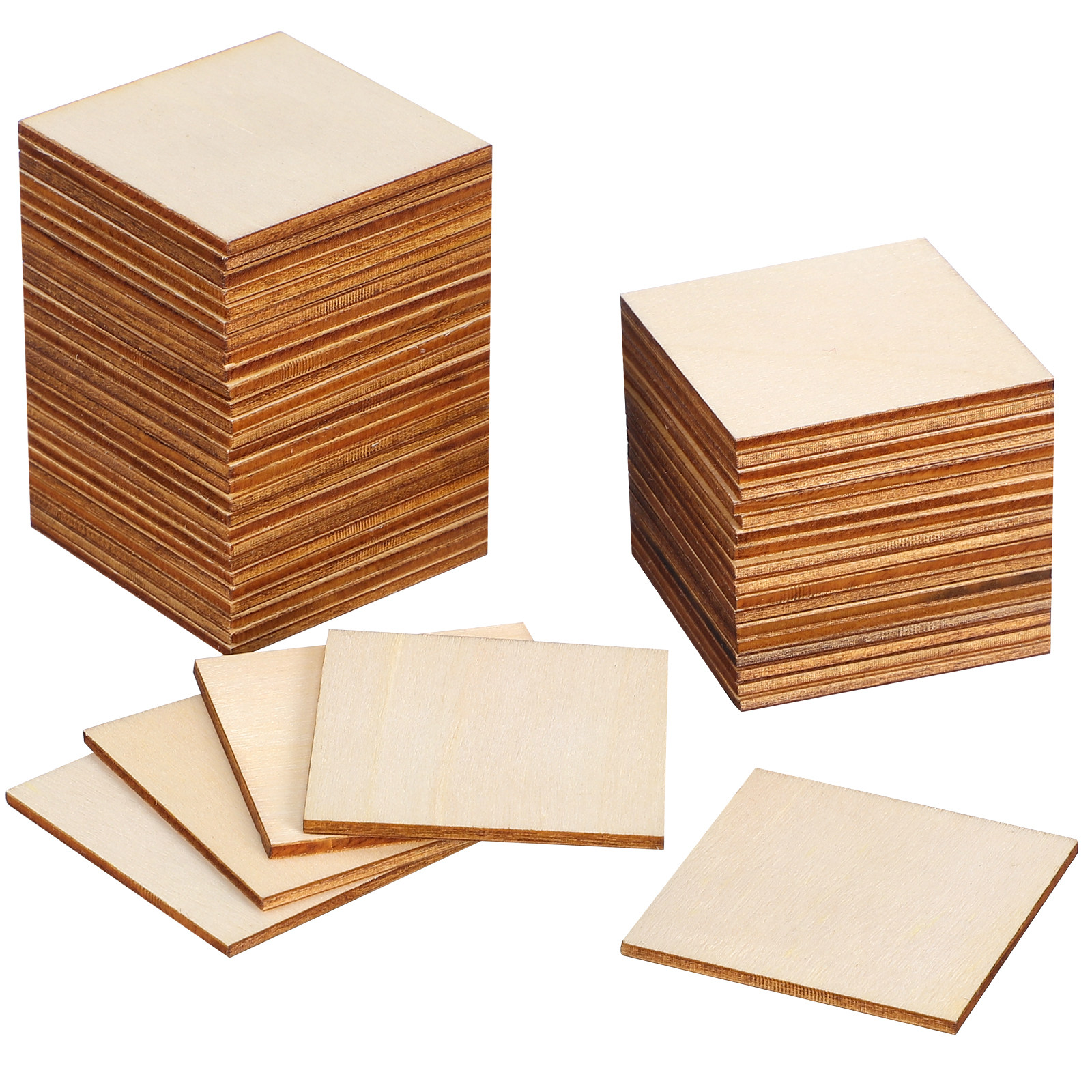 50Pcs Wooden Star Slices Squar - Craft Embellishments review and price
