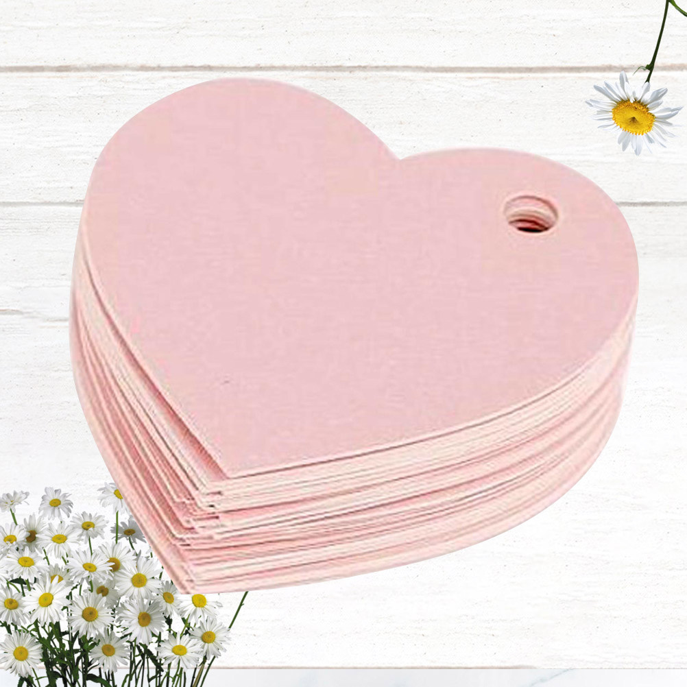 50Pcs Pink Heart-Shaped Paper  - Craft Embellishments review and price