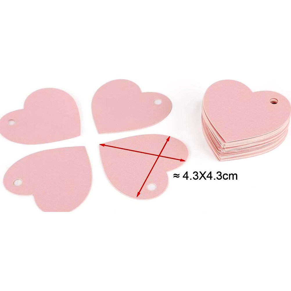50Pcs Pink Heart-Shaped Paper  - Craft Embellishments review and price