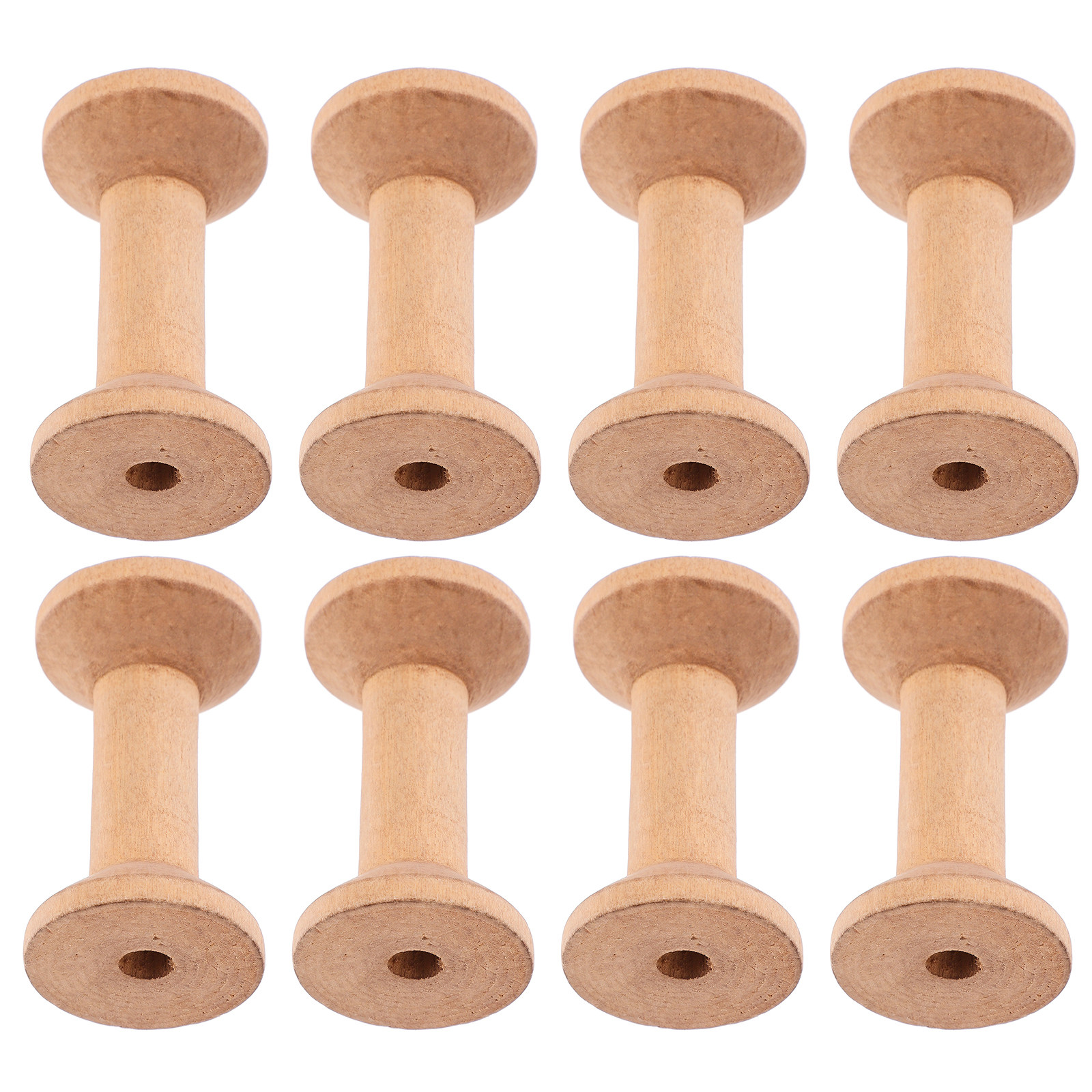 8Pcs Wooden Spools 70x40mm Pun - Embroidery Craft review and price