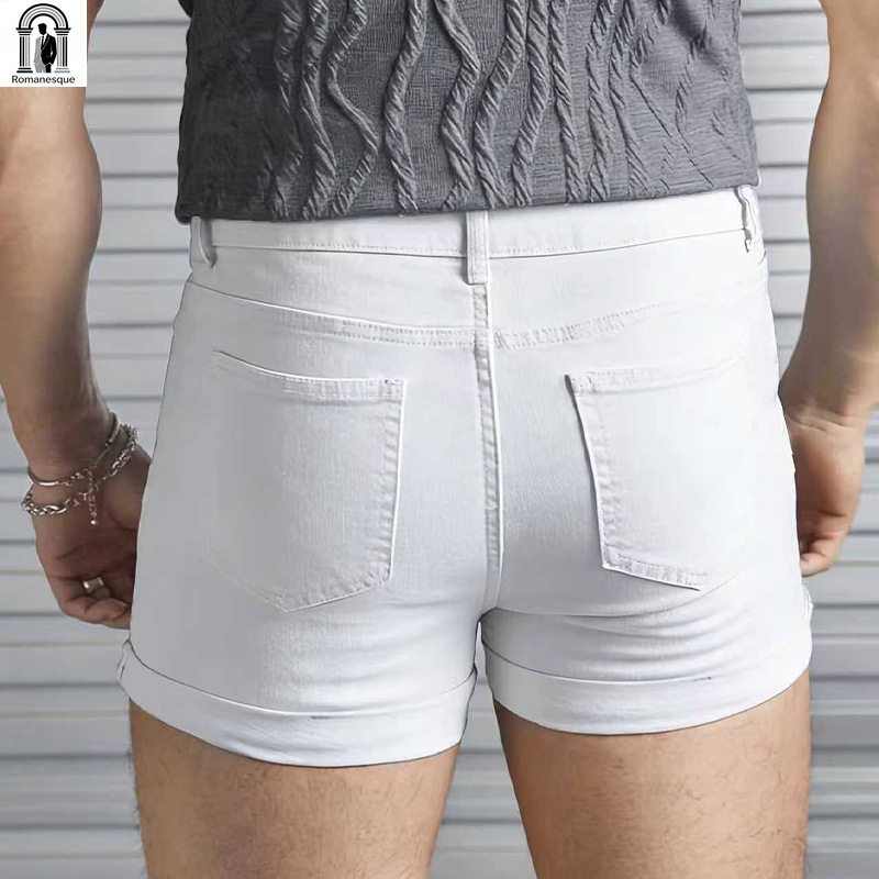 Men's Sexy Slim Fit White Deni - Embellish Knit review and price