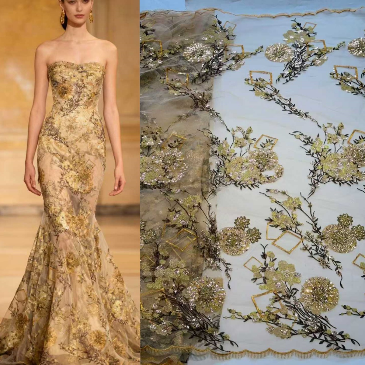High Couture Crystal Irregular - Crystal Mesh Fabric review and price