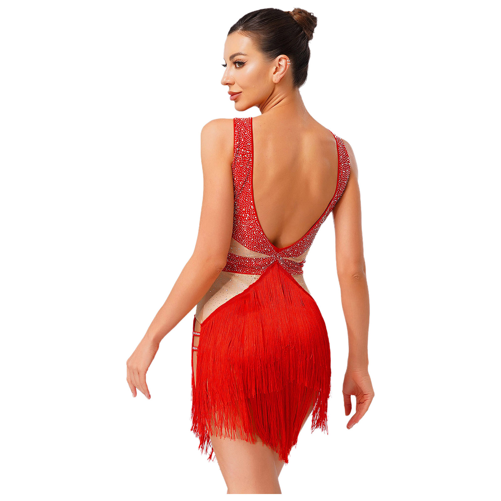 Womens Latin Tango Dance Leota - Rhinestone Banding Trim review and price