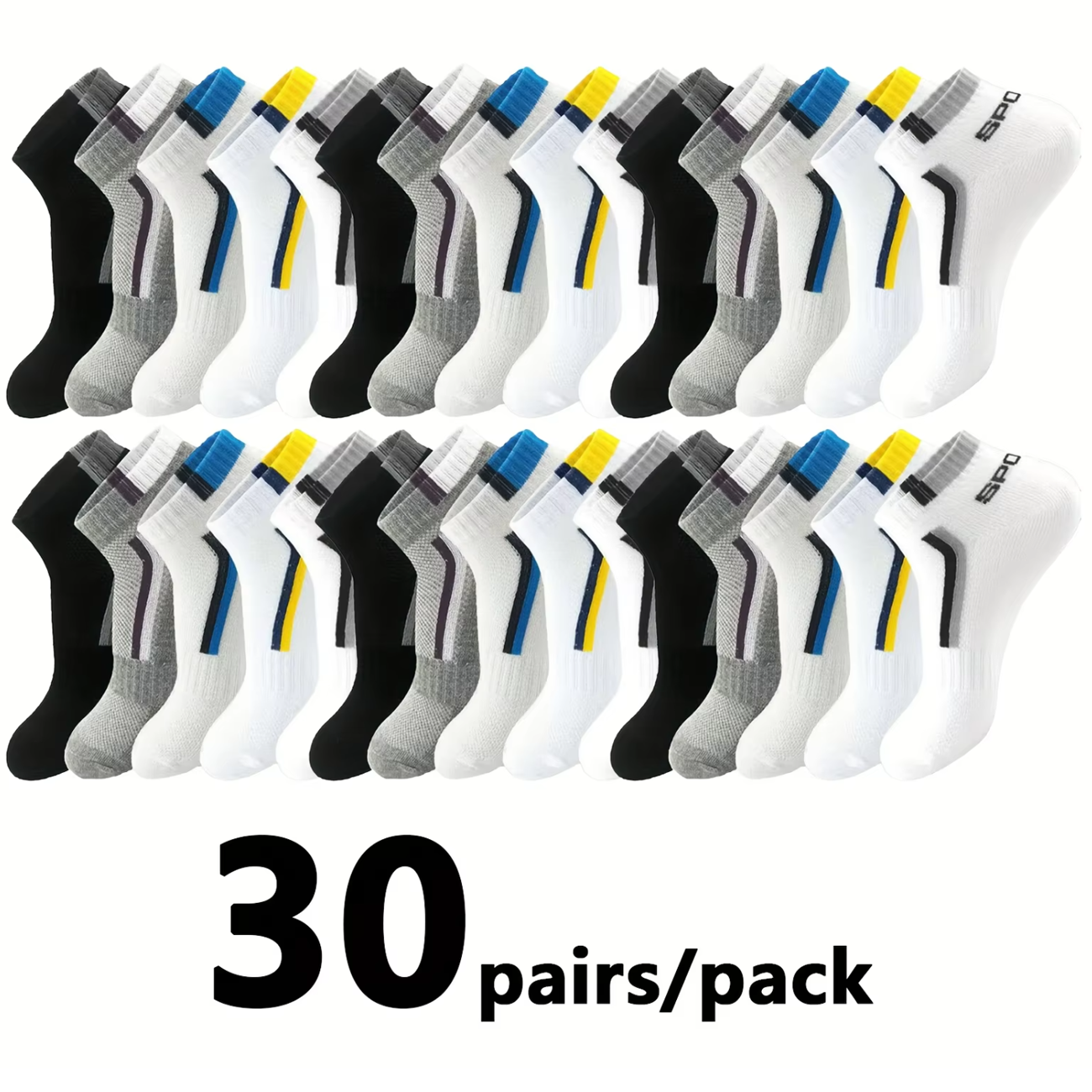 30Pairs Men's Color-block Mesh - Embellish Knit review and price