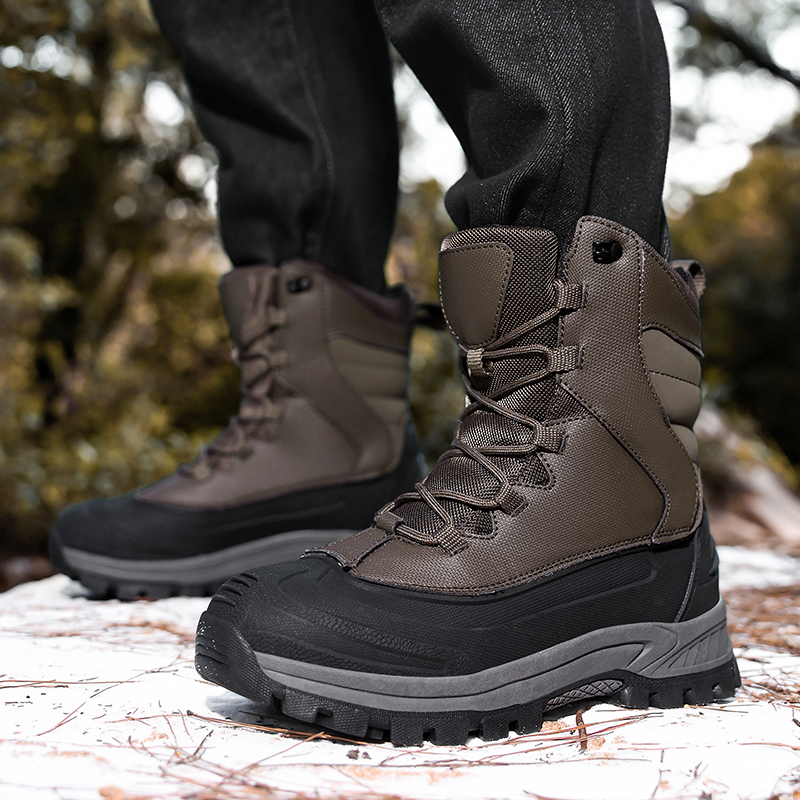 Men's Non-Slip Warm Hiking Sho - Guipure Lace Panel review and price