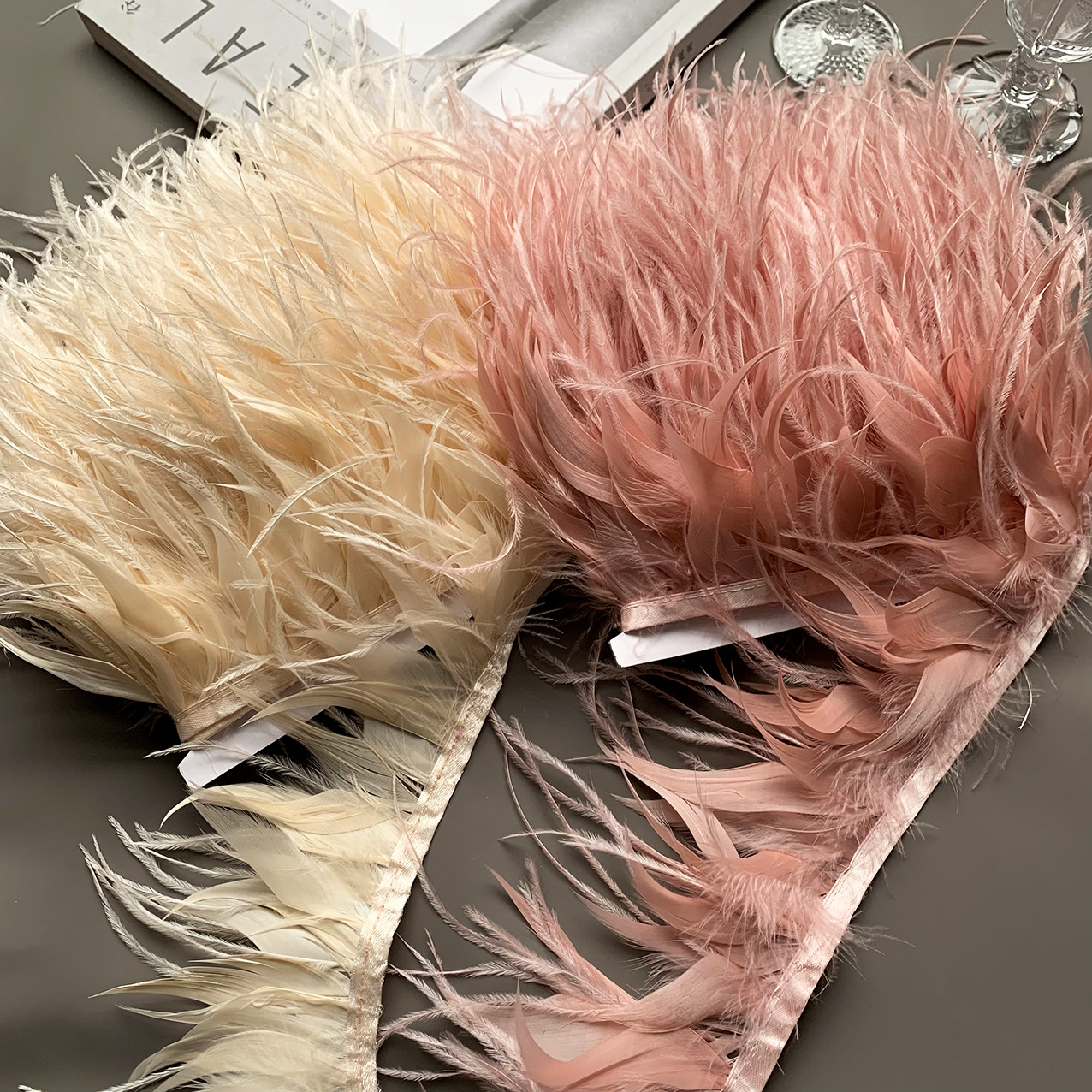 10M Colorful Ostrich Feather T - Fringe Ribbon Sewing review and price