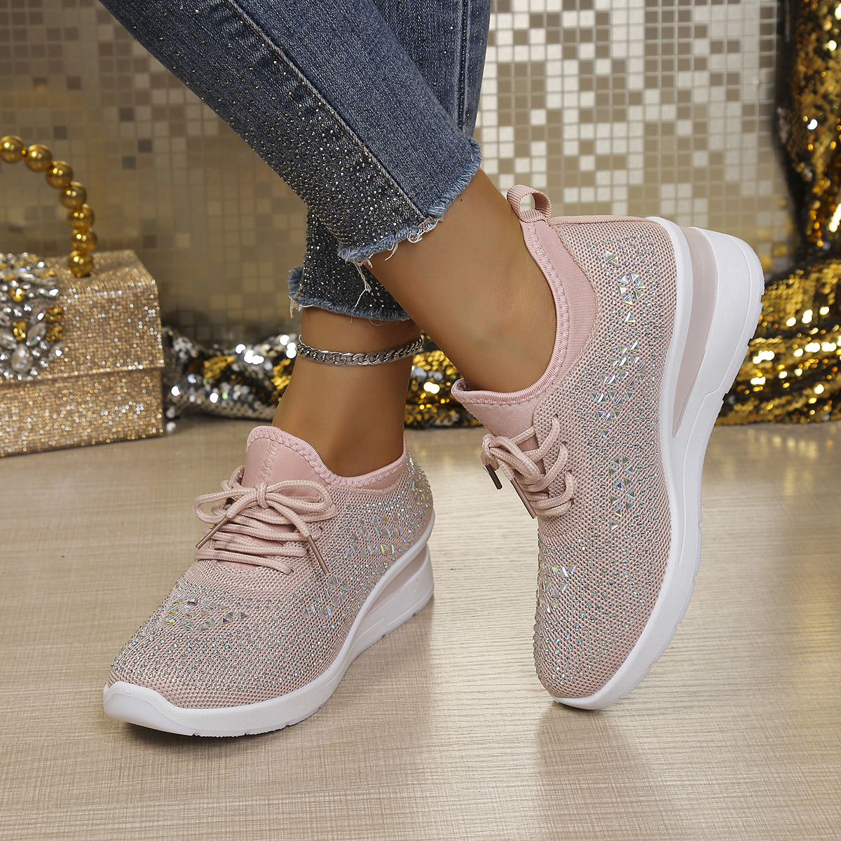Glitter Rhinestone Knit Mesh W - Crystal Mesh Fabric review and price