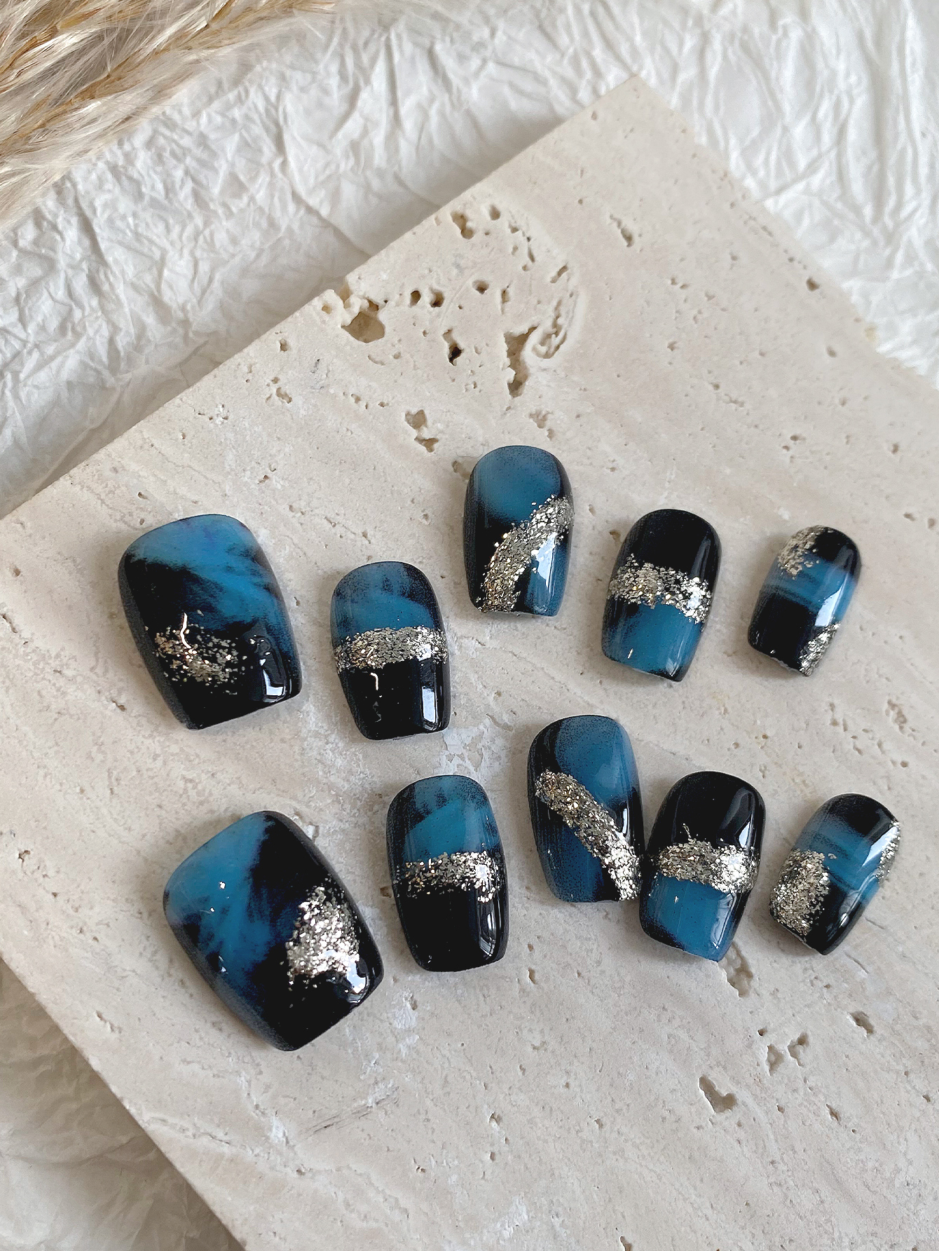 10-Pack Blue-Black Shimmer Gra - Glitter Vinyl Roll review and price