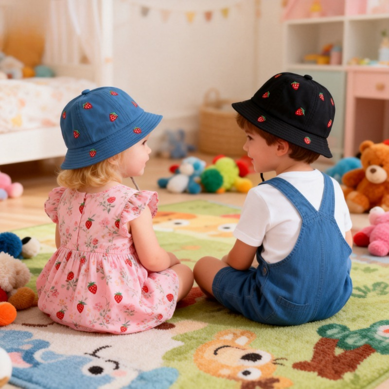 Girl Fisherman Hat with Strawb - Embellish Knit review and price