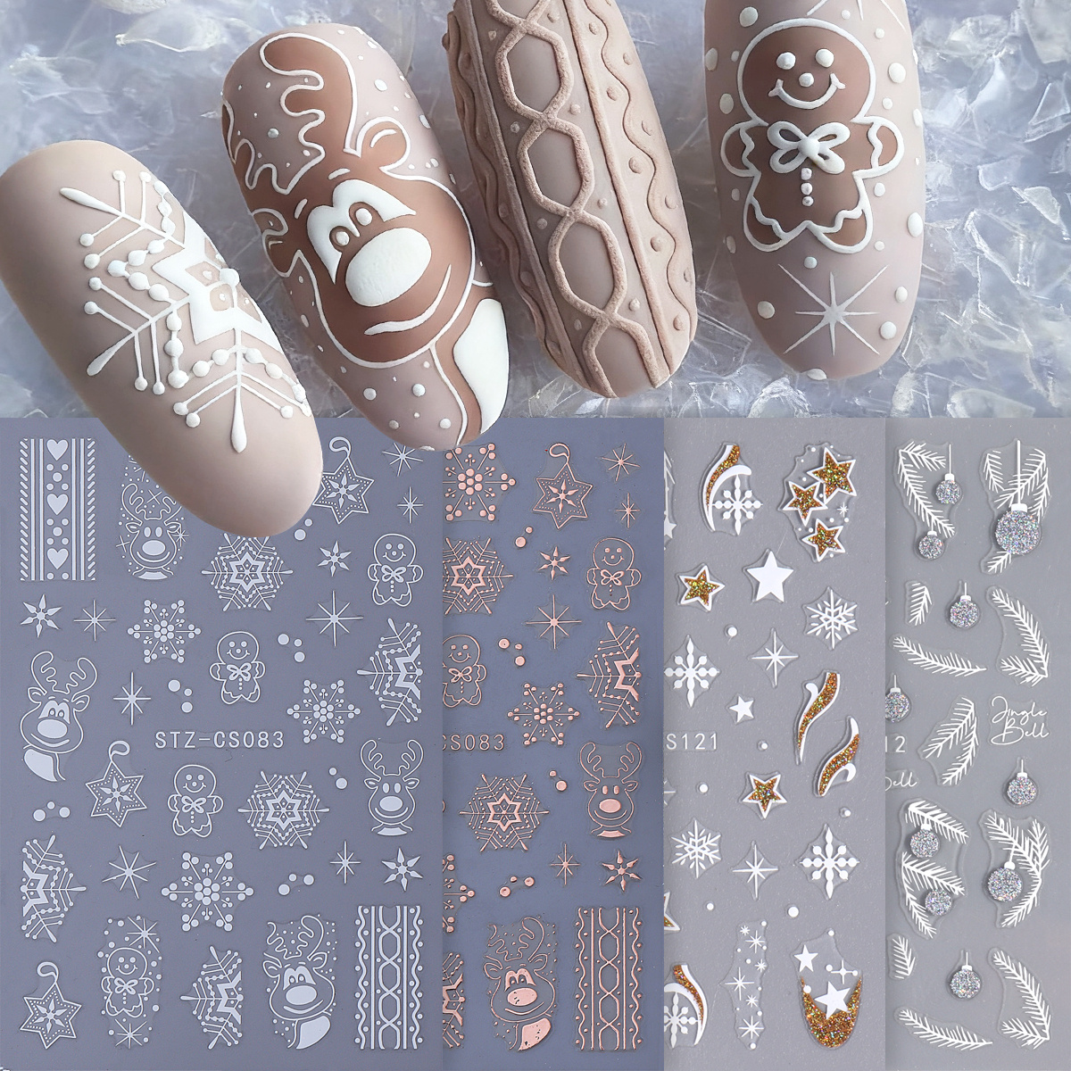 4pcs Winter Cartoon Christmas  - Glitter Vinyl Roll review and price