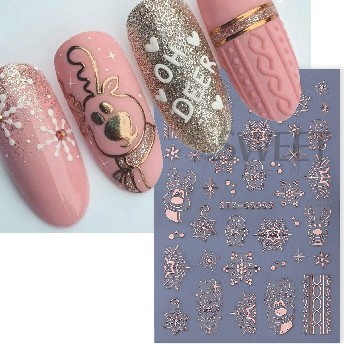 4pcs Winter Cartoon Christmas  - Glitter Vinyl Roll review and price