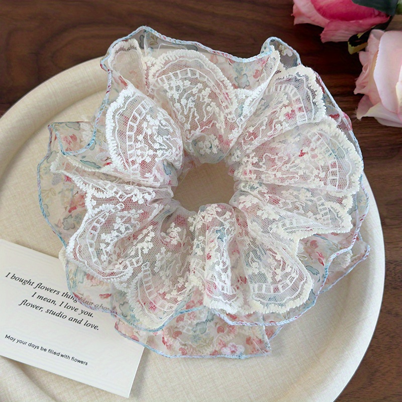 Pink and Green Floral Lace Tri - Elastic Lace Trim review and price