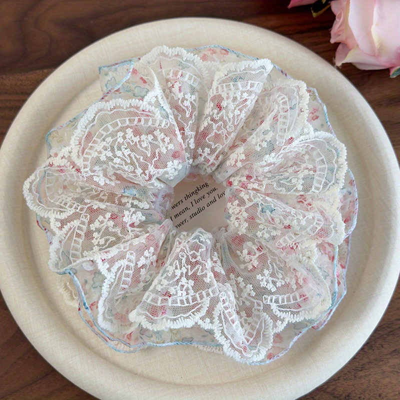 Pink and Green Floral Lace Tri - Elastic Lace Trim review and price