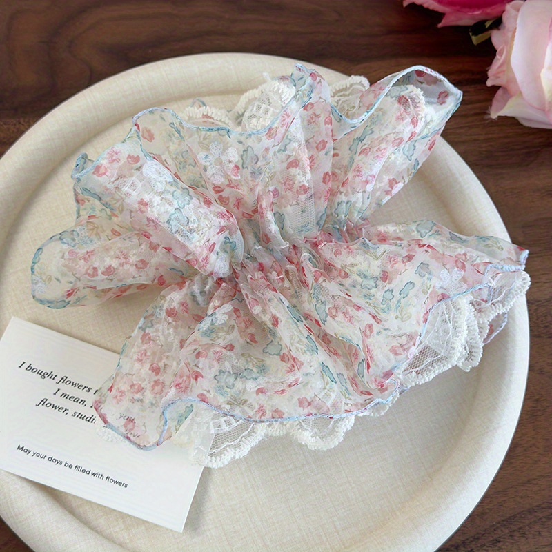 Pink and Green Floral Lace Tri - Elastic Lace Trim review and price