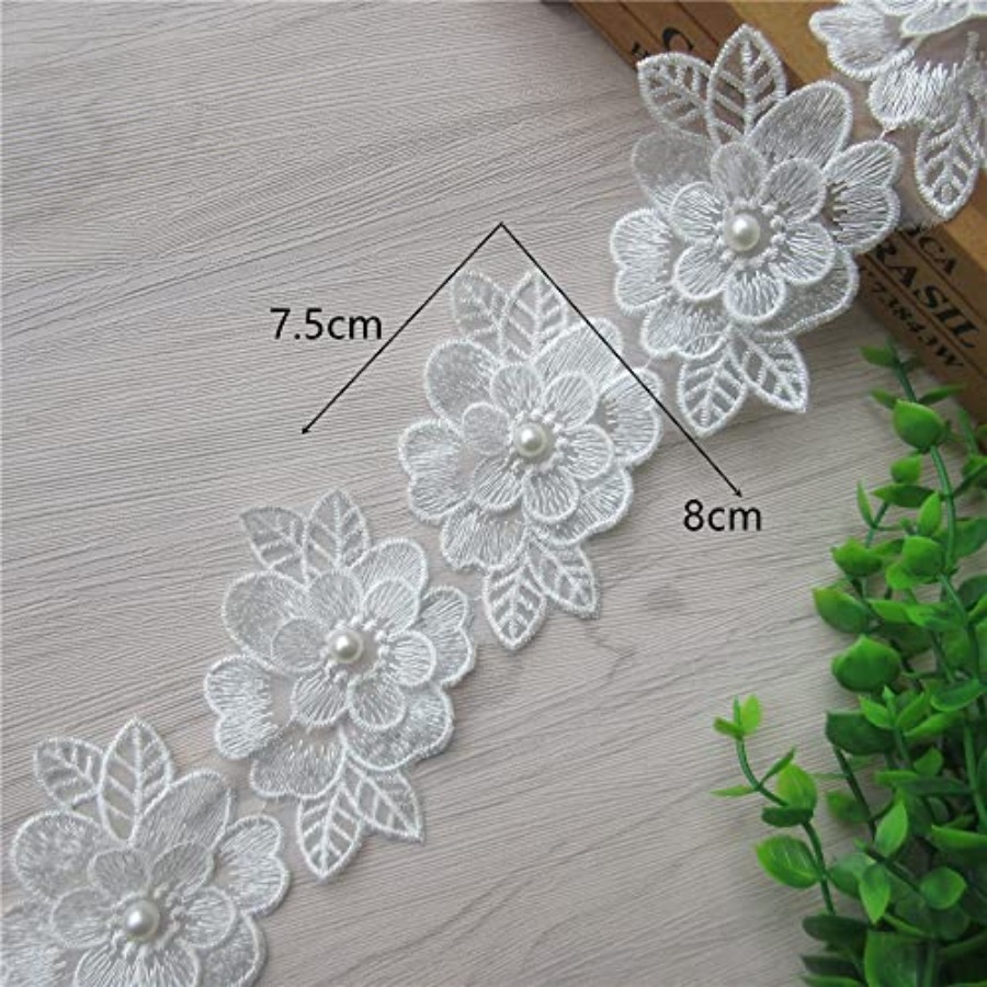 2 Yards 3D Flower Lace Trim Pe - Lace Ribbon Trim review and price