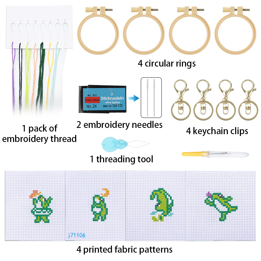 4pcs Embroidery Starter Kit DI - Embroidery Craft review and price