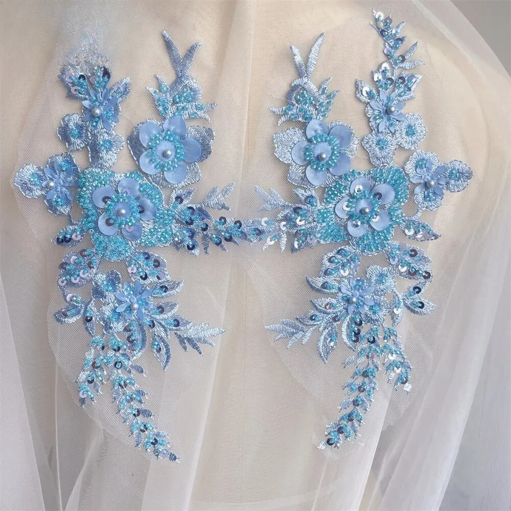 2PCS/1Pair New 12 Colors Sequi - Applique Patch Flower review and price