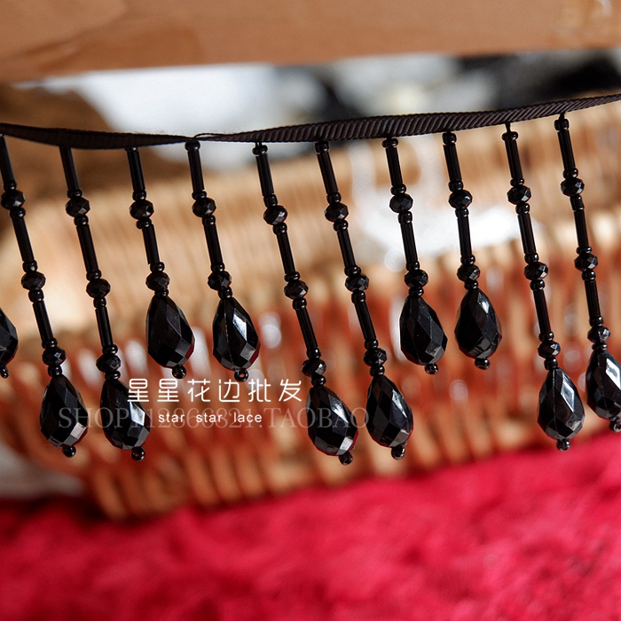 6cm Water Drop Crystal Pendant - Beaded Trim Fringe review and price
