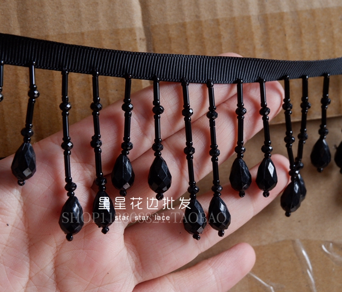6cm Water Drop Crystal Pendant - Beaded Trim Fringe review and price