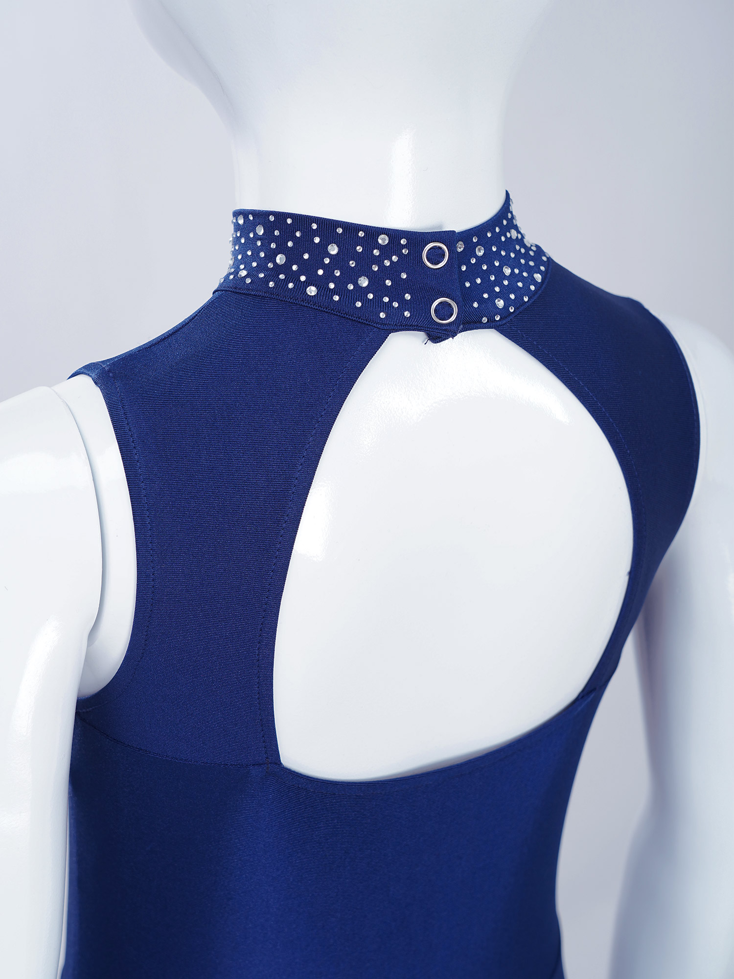 Kids Girls Sleeveless Gymnasti - Rhinestone Banding Trim review and price