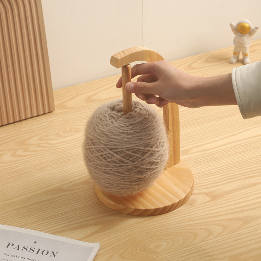 Wooden Yarn Holder Spinning Kn - Pom Pom Maker Tool review and price