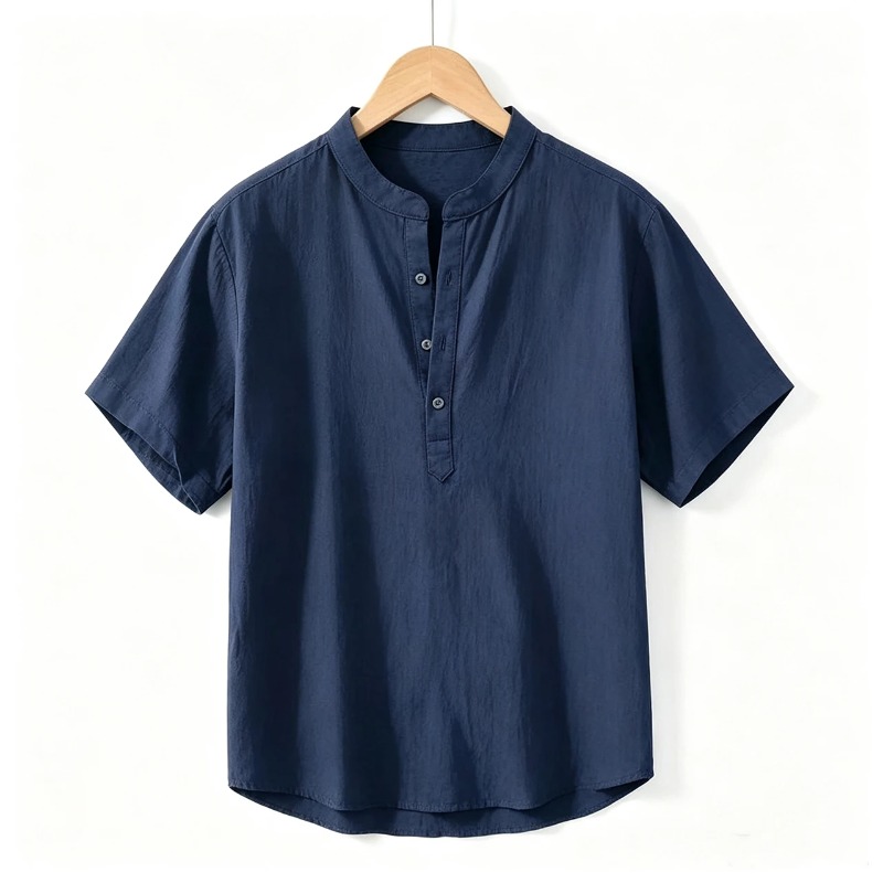 Men Cotton Linen Short-Sleeve  - Embellish Knit review and price