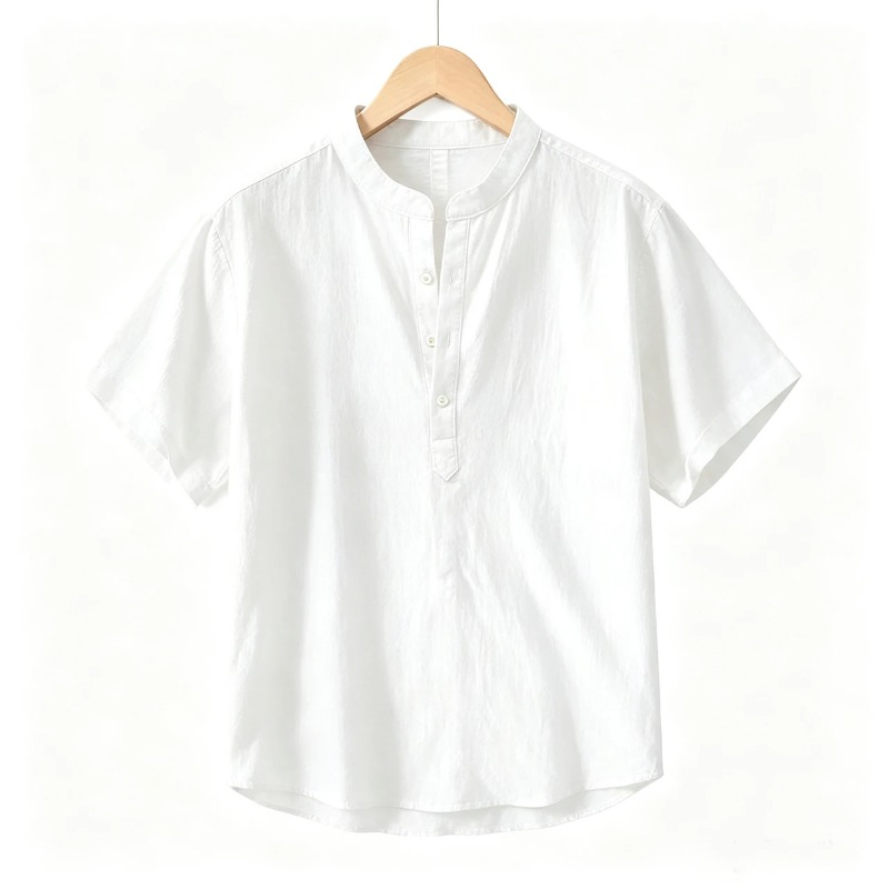 Men Cotton Linen Short-Sleeve  - Embellish Knit review and price