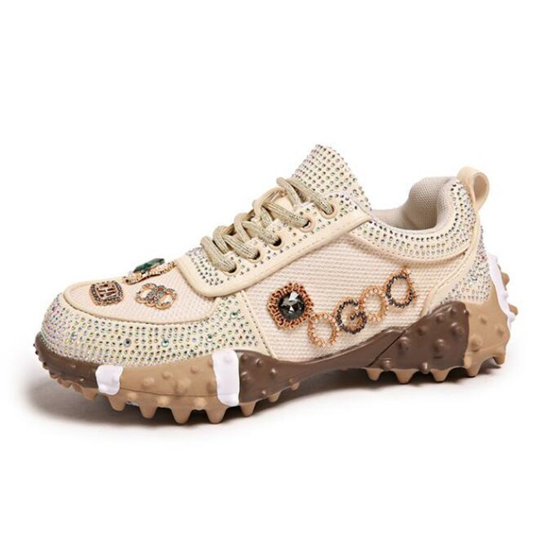 2026 Women Luxury Sneakers Rhi - Crystal Mesh Fabric review and price