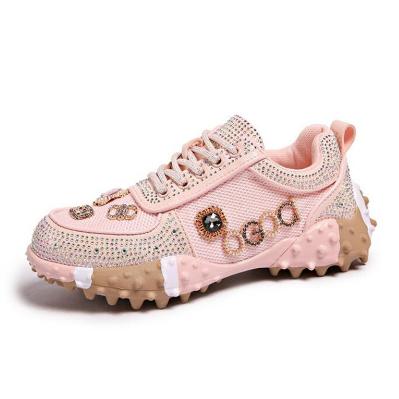 2026 Women Luxury Sneakers Rhi - Crystal Mesh Fabric review and price