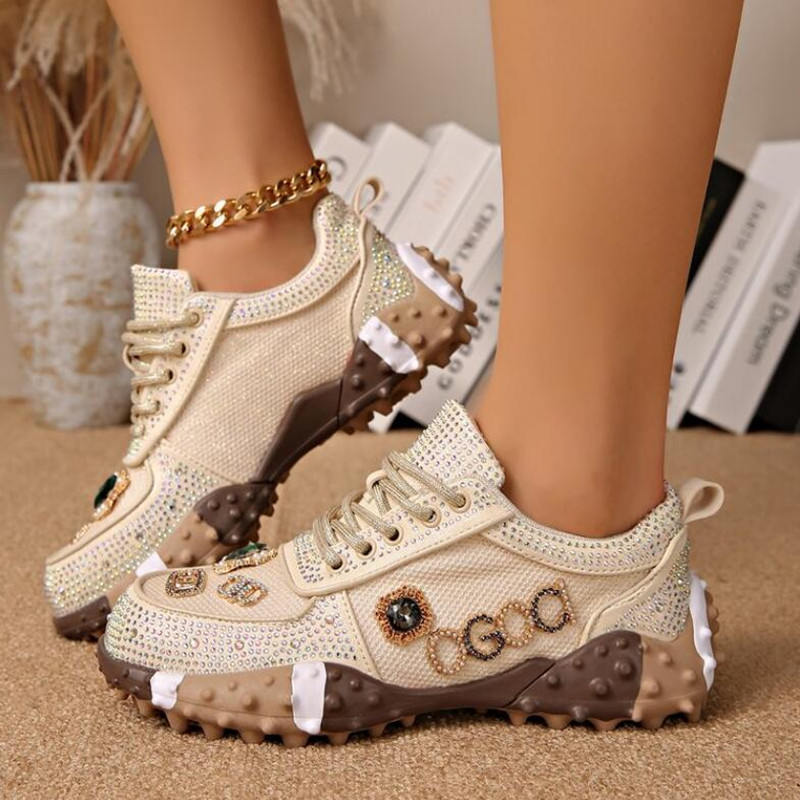 2026 Women Luxury Sneakers Rhi - Crystal Mesh Fabric review and price