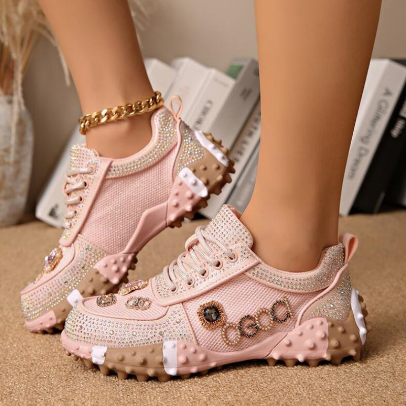 2026 Women Luxury Sneakers Rhi - Crystal Mesh Fabric review and price