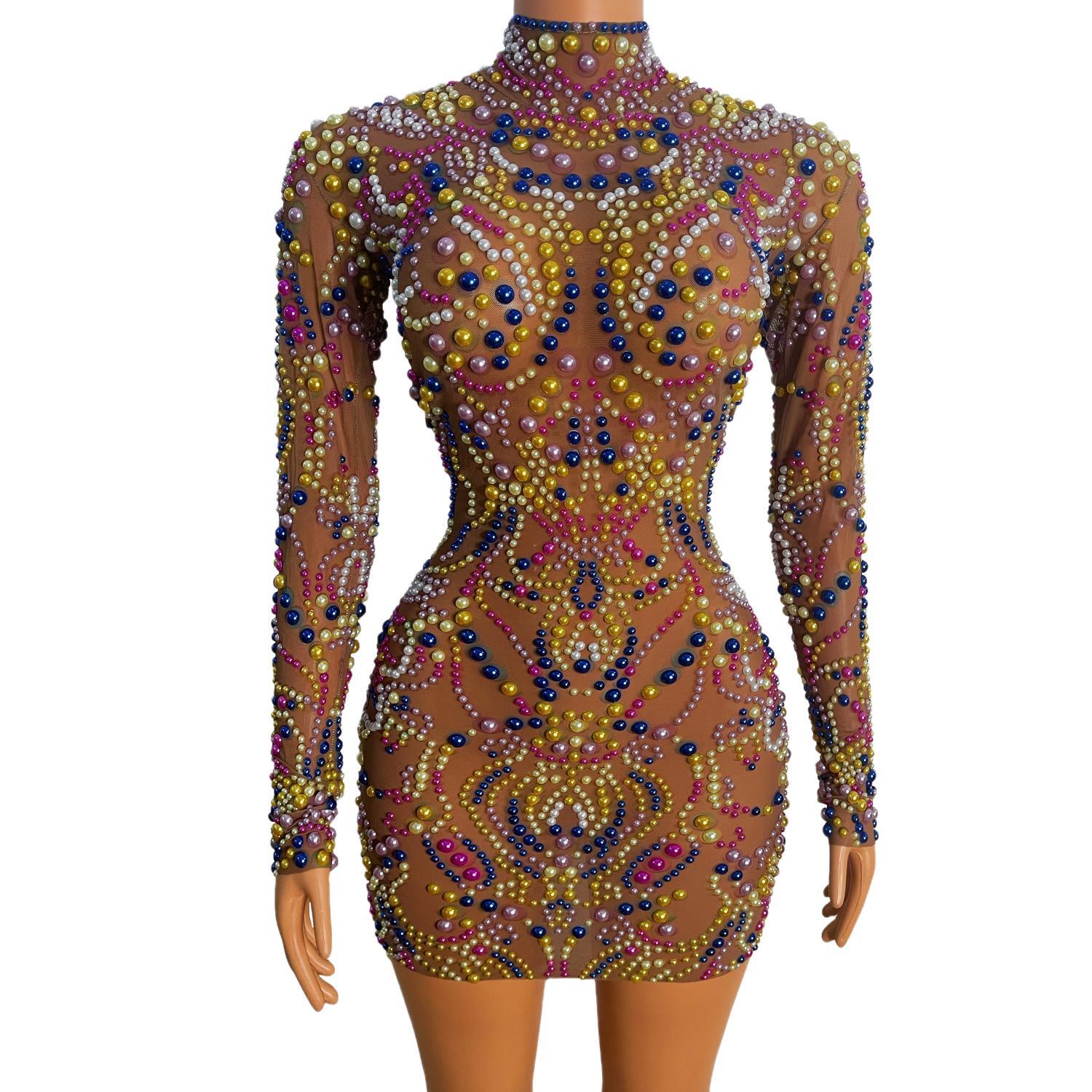 Yeguang Women Nude Mesh Multic - Embellish Knit review and price