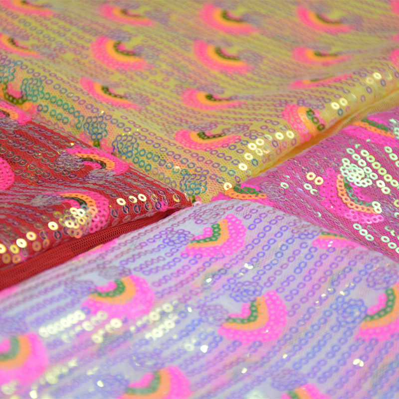 3mm Rainbow Sequin Glitter Fab - Sequin Fabric Panel review and price
