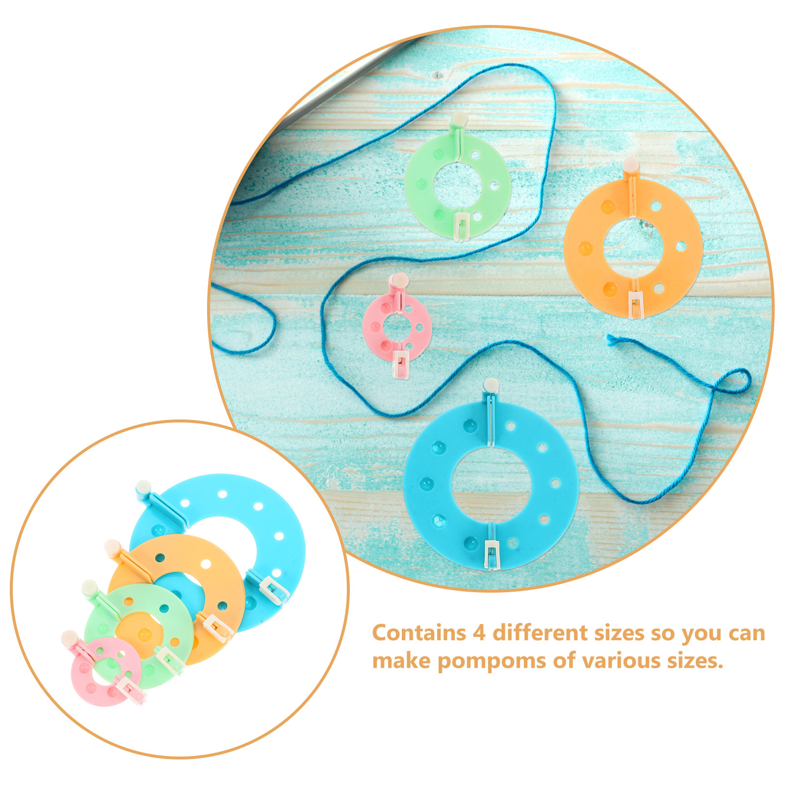 1Set Plastic Pompom Maker Kit  - Pom Pom Maker Tool review and price