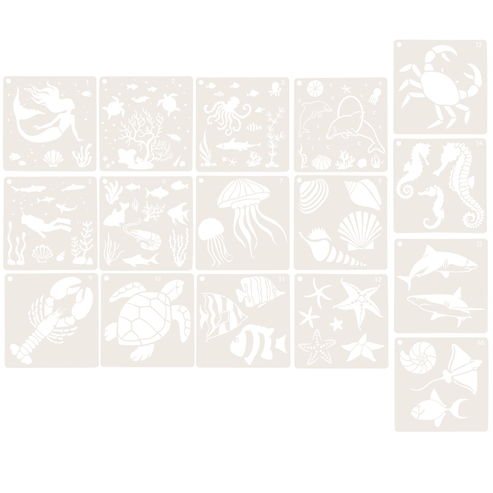 16pcs Ocean World Painting Tem - Craft Embellishment World review and price