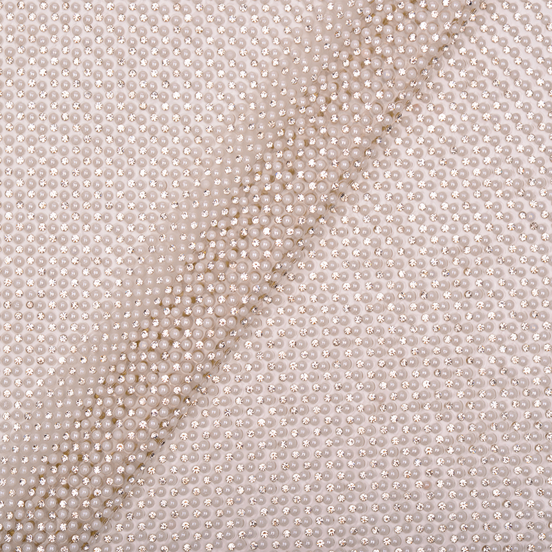 JUNAO 24*40cm Hotfix Pearl Rhi - Crystal Mesh Fabric review and price