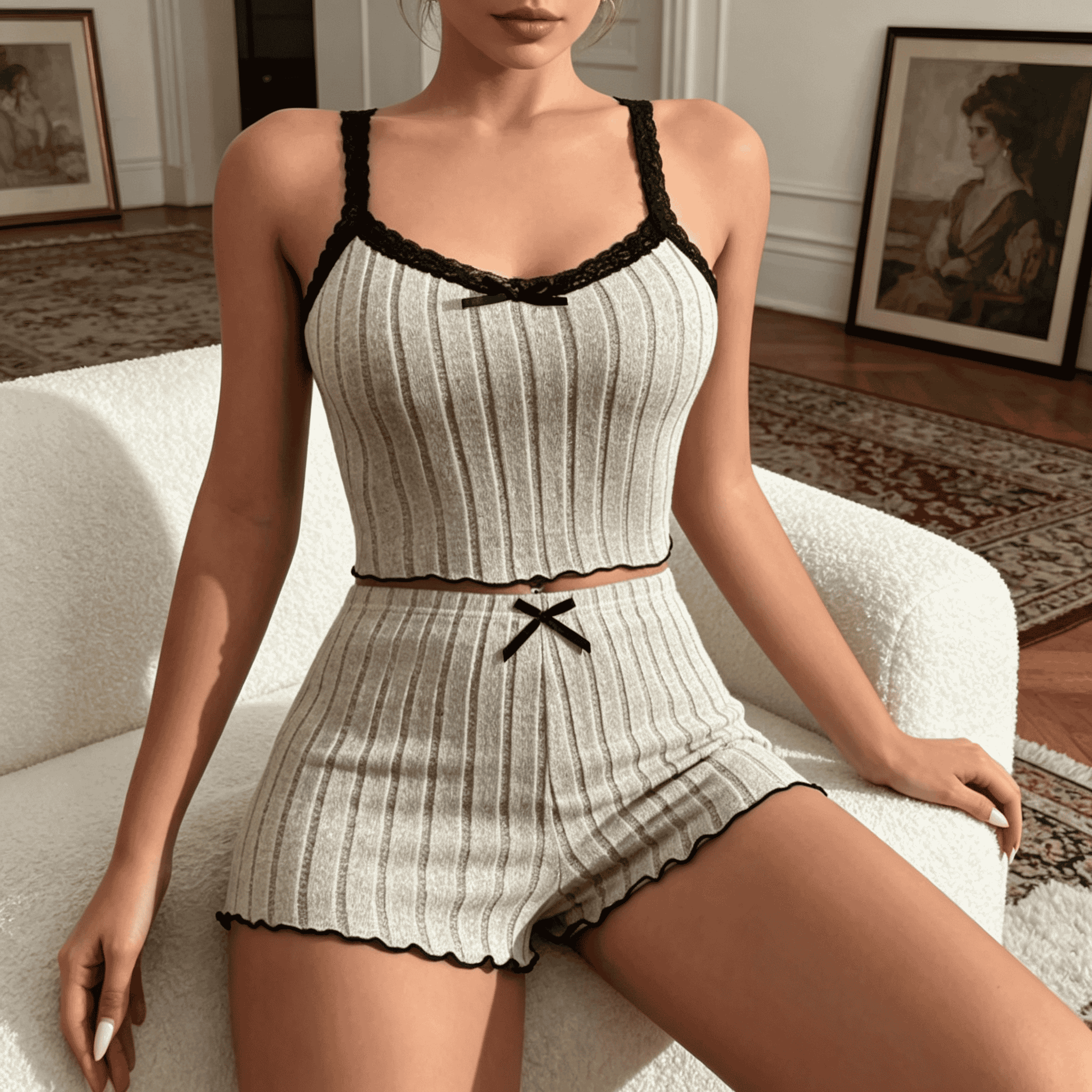 Women Cute Summer Ribbed Knit  - Embellish Knit review and price